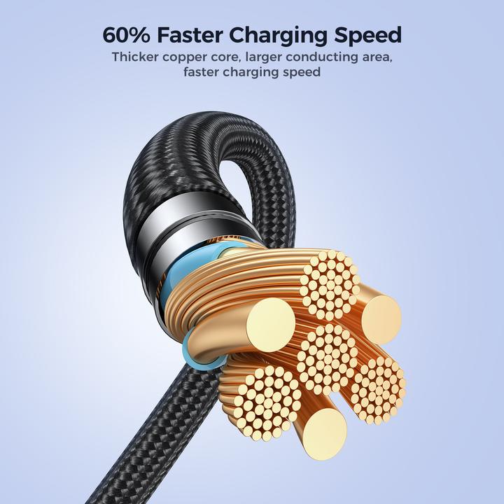 Actual product image Joyroom Pioneer Series SA31-CC5 USB-C / USB-C cable 240W 1.2m - black (1.20 m, USB 3.2 Gen 1, 240 W)