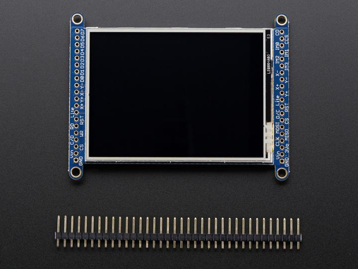 Actual product image Adafruit 2.8" TFT LCD with Touchscreen MicroSD Socket (Various)