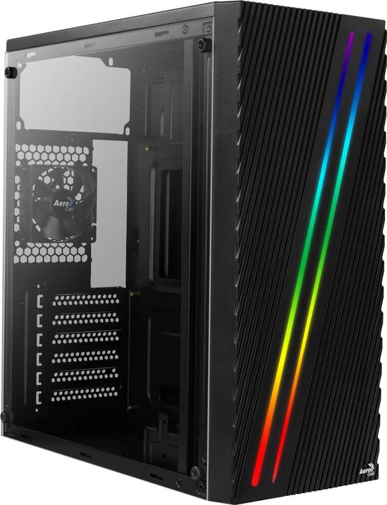 AeroCool STREAK RGB Midi-Tower - fenêtre noire (mATX, Mini-ITX, ATX)