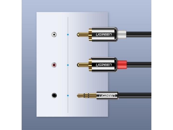 Produktbild Ugreen 2x RCA – 3.5mm Klinke (1 m, AUX Kabel, Cinch Kabel)