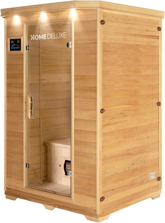 Home Deluxe Infrarotkabine IKENNA M - 120x105cm für 2 Personen - Infarotkabine mit 1750 Watt