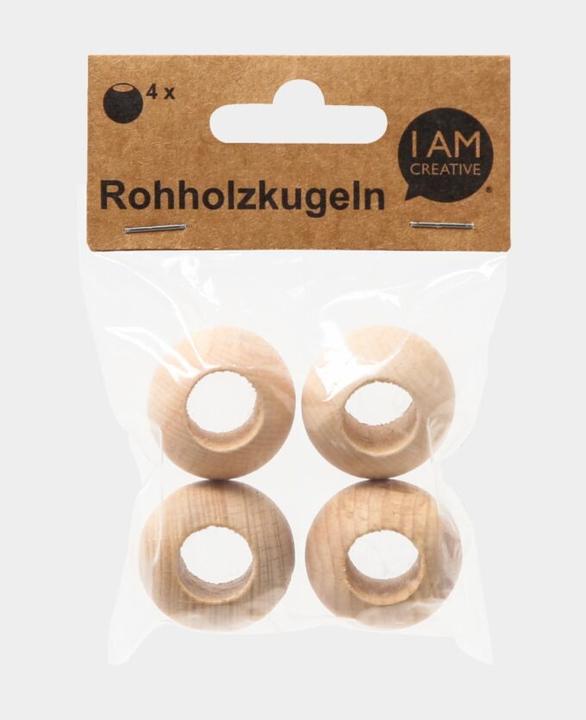Produktbild I Am Creative Rohholzkugeln, Holzperlen