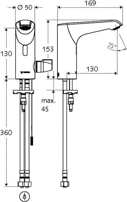 Actual product image Schell electro WT fitting XERIS E-T HD M-water therm. chrome Type HD-M mid.