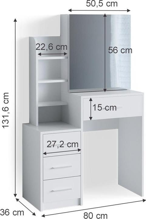 Image du produit Vicco Conrada (80 x 36 x 131.50 cm)