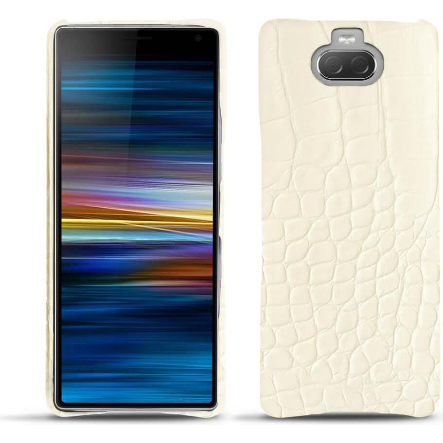 Noreve Lederschutzhülle (Sony Xperia 10 Plus), Smartphone Hülle, Weiss