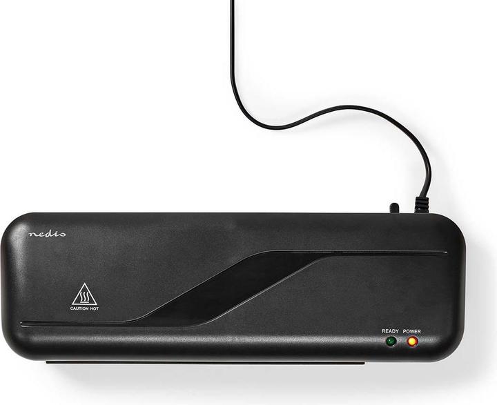 Actual product image Nedis LAMI112BK4 Laminator Hot A4 230 mm/min automatic shut off mains power supply Weak (125 µm, A4)