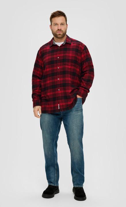Produktbild s.Oliver Hemd Karohemd aus Baumwollstretch (5XL)