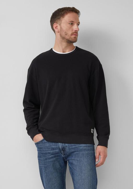 Produktbild s.Oliver Sweatshirt Strukturiertes Relaxed-Fit-Sweatshirt mit Label-Patch (M)