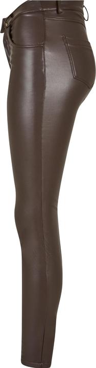 Actual product image Urban Classics Ladies Mid Waist Synthetic Leather Pants (26)