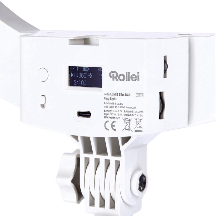 Produktbild Rollei LUMIS Slim RGB-Ringlicht Weiss