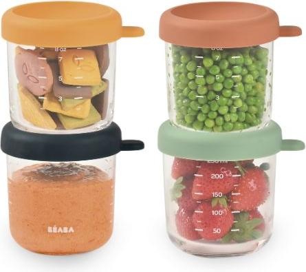 Image du produit Beaba Set de portions en verre 4 pcs. 250ml mélange de couleurs