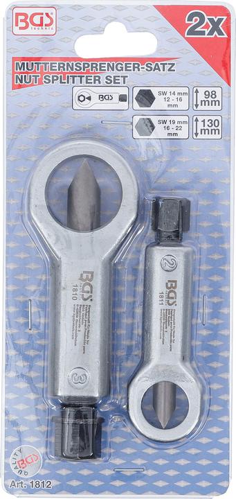 Actual product image BGS Nut Splitter Set 12 - 16 mm / 16 - 22 mm 2 pcs.
