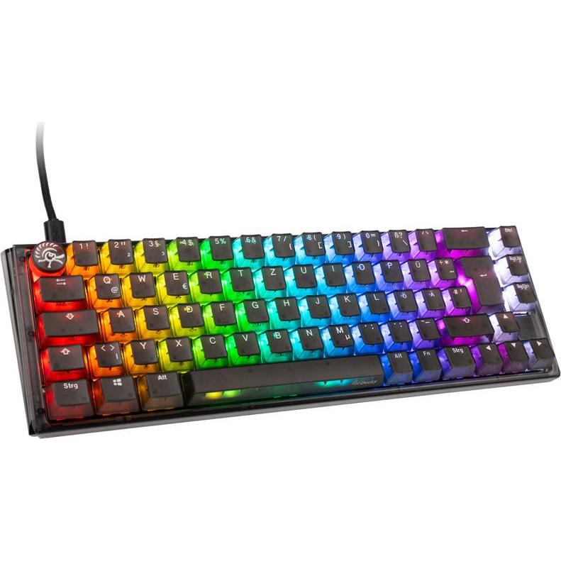 Ducky One 3 Aura Black SF Gaming Tastatur, RGB LED - MX-Speed-Silver (DE, Kabelgebunden), Tastatur, Schwarz