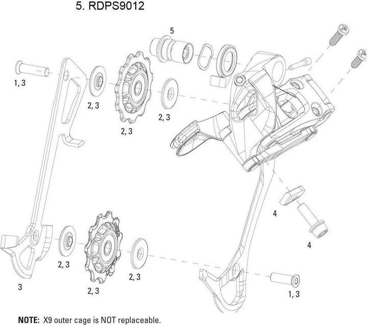 Produktbild Sram 2010 Befestigungsbolzen für X.9 X.7