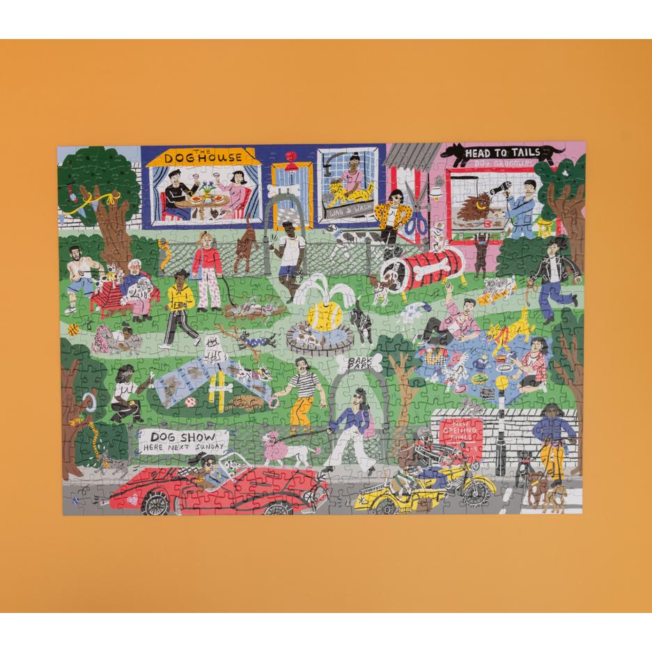 StoPuzzle Puzzle 500pz Bark Park Art By Lucy Kirk (500 pezzi)