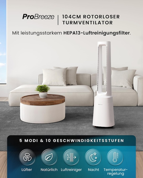 Produktbild Breeze OmniAir Turmventilator mit Luftreiniger