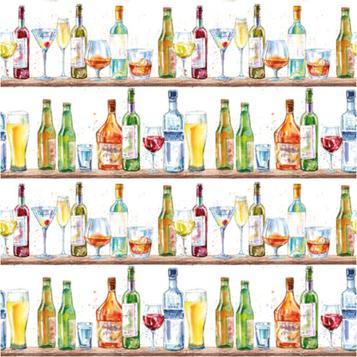 Ti-flair, Servietten, 20 Servietten - Cocktailbar - ca. 33 x 33 cm (20 x, 33 x 33 cm)