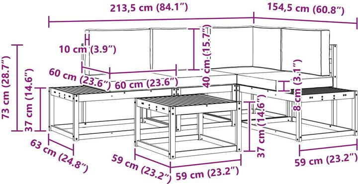 Produktbild vidaXL Outdoor-Sofa