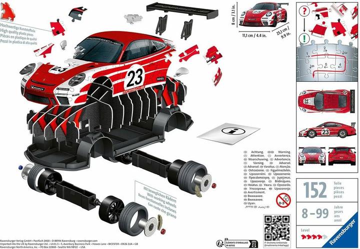 Immagine prodotto Ravensburger Porsche 911 GT3 (108 pezzi)