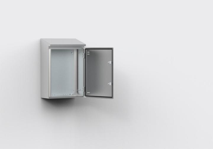 Produktbild Konjac Sponge Vaegskab AFS 400x300x155mm skråtag IP66 (19 Zoll Rack)