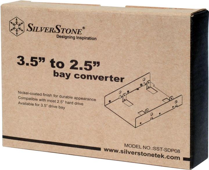 Image du produit Silverstone SST-SDP08 Convertisseur de baie 3.5 vers 2x 2.5 pouces