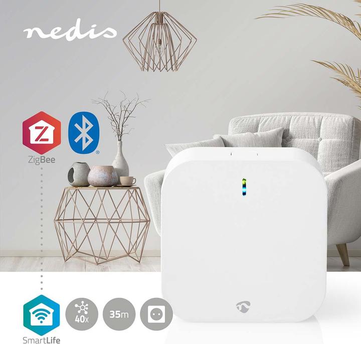 Produktbild Nedis Zigbee Gateway | 50 Geräte | Netzstromversorgung | Android™ / IOS | Weiss