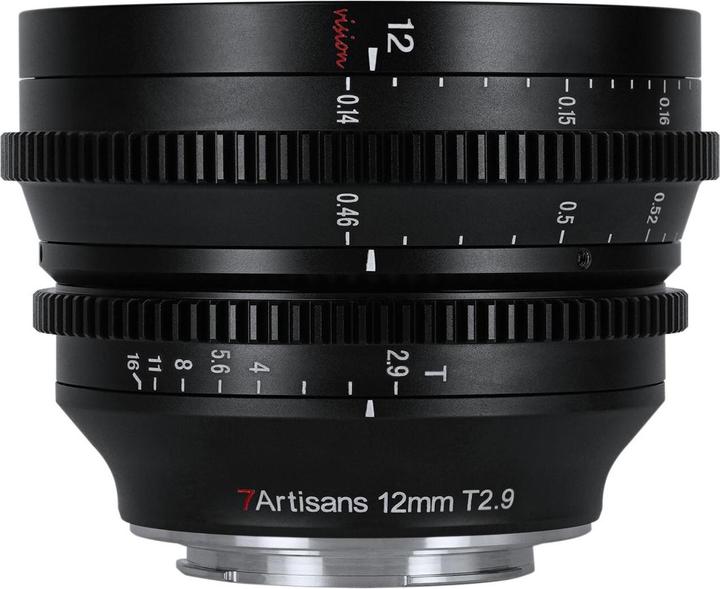Image du produit 7artisans Focale fixe 12mm T/2.9 - MFT (Micro Four Thirds, APS-C / DX)