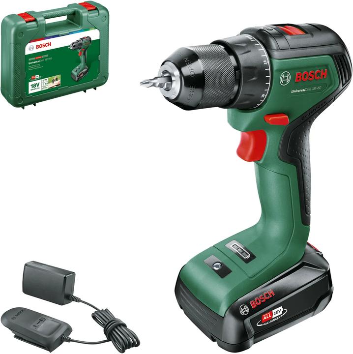 Actual product image Bosch Home & Garden UniversalDrill 18V-60 (Rechargeable battery operated)