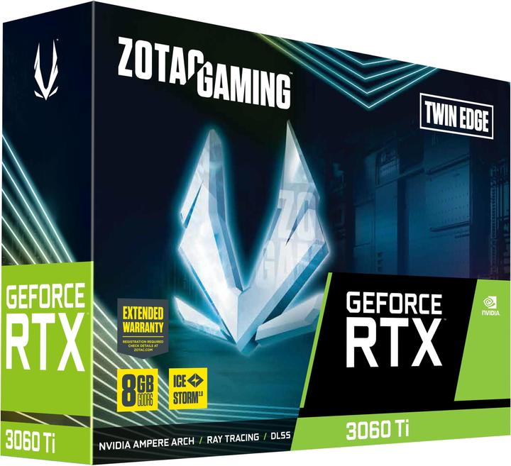 Actual product image Zotac GAMING GeForce RTX 3060 Ti Twin Edge LHR (8 GB)