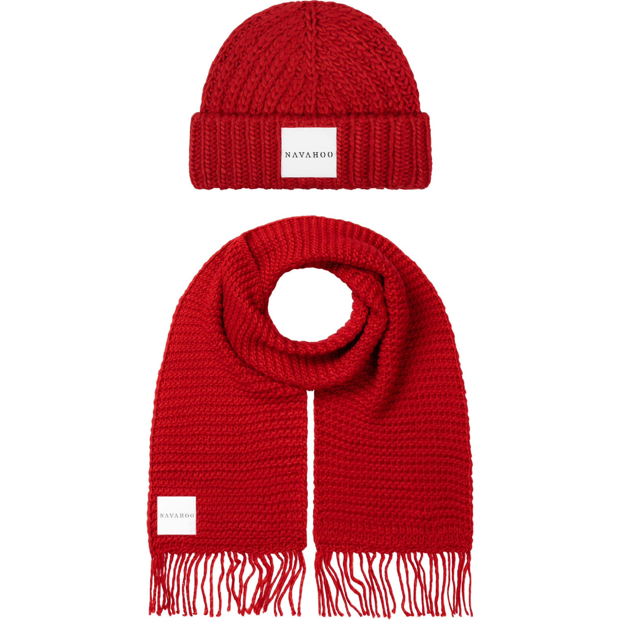 Navahoo, Damen, Schal, Kuschelpärchen 14, Rot