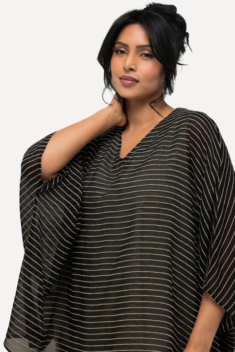 Actual product image Ulla Popken Textured Stripe Layered Blouse (50, 52)