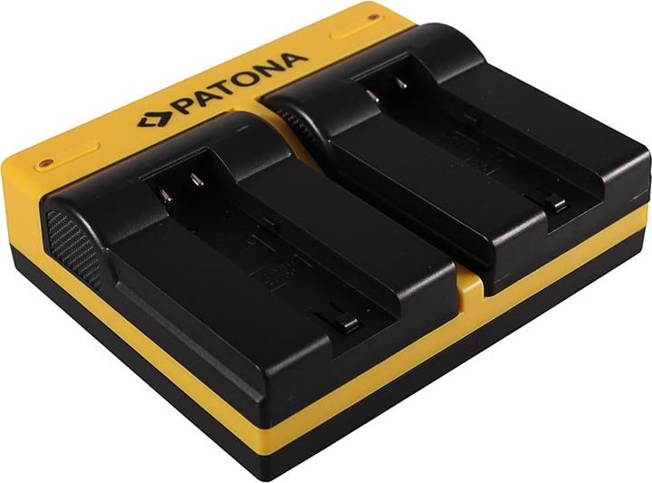 Productafbeelding Patona Dubbele oplader voor Konica Minolta Samsung NP-700 Dimage DGX50K DG-X50-K DGX50R incl. Micro-USB (Batterijlader voor camera)