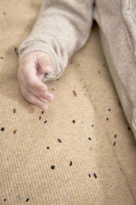 Actual product image Meyco Baby Rib Mini Spot Playpen Pad - toffee melange (80 cm, 100 cm)