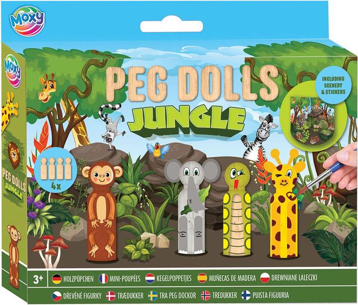 Grafix Wooden cone doll craft set - jungle