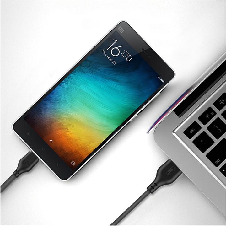 Actual product image xO cable NB103 3in1 USB - Lightning + USB-C + microUSB 1,0 m 2,1A black (1 m, USB 2.0, 10.50 W)