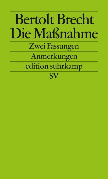 Produktbild Die Massnahme (Deutsch, Bertolt Brecht, 1998)