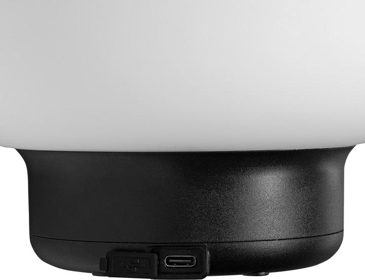 Actual product image Idena LED Lampe Riako Akku USB C warmweiss 16x29cm dimmbar Innen
