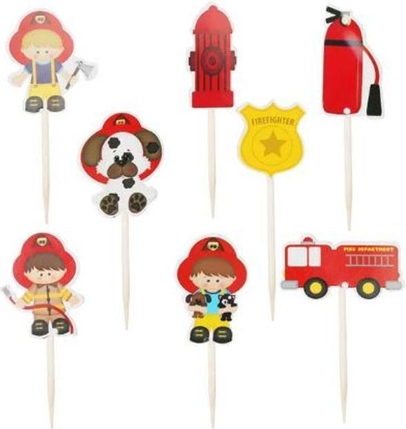 MU Style Kuchen Topper Feuerwehr (24-tlg. Set)