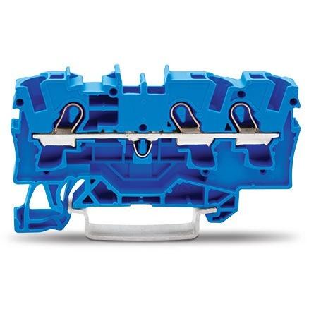 Wago DIN-Schienen-Klemmleiste 3x4mm2 blau (Diverse), Elektronikzubehör + Gehäuse, Blau