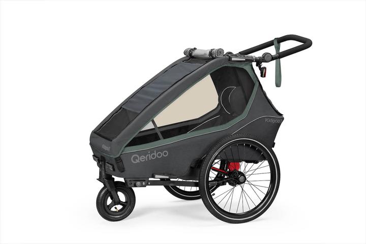 Qeridoo Kinderfahrradanhänger Kidgoo1 Ivy Green Kollektion 2023