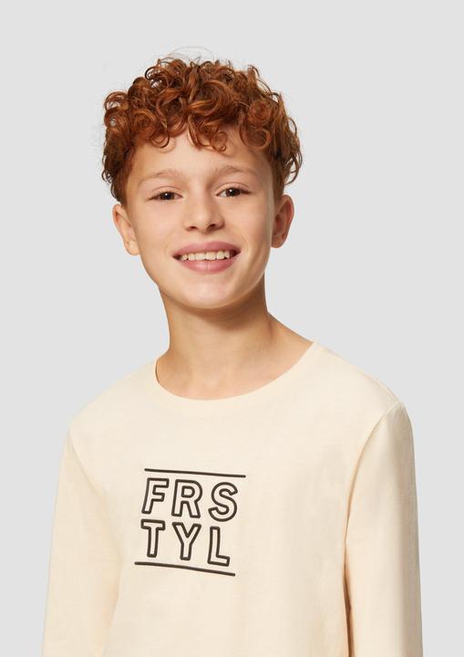 Produktbild S.Oliver T-Shirt Langarmshirt mit gummiertem Frontprint (158, 164)