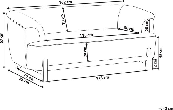 Actual product image Beliani Alnor (2 person sofa)