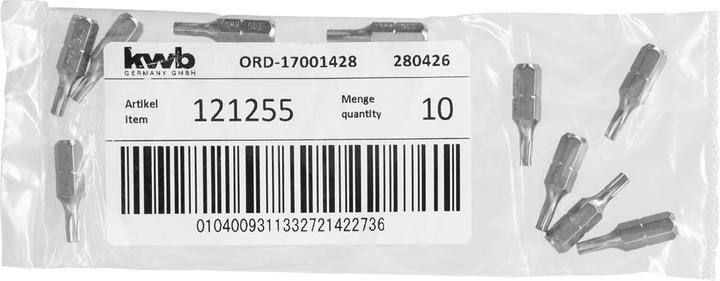 Image du produit kwb 121255 Embout hexagonal T 15 acier 1 pce (T 15)