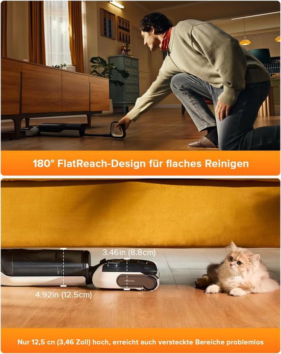 Actual product image Roborock F25 LT Nass Trockensauger,180° Flachliegende Hartbodenreinigung,90°C Heisswasser,20000Pa