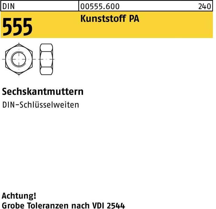 Immagine prodotto Dado esagonale DIN 555 M 5 Poliammide (M5)