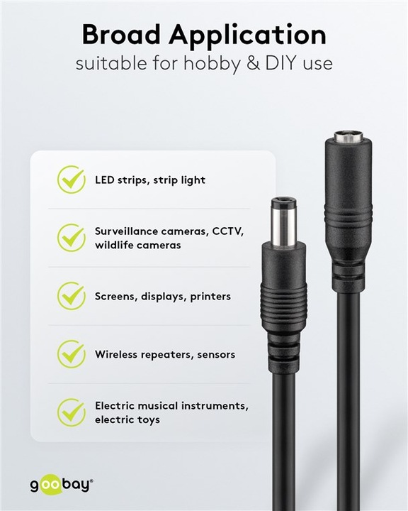 Actual product image Goobay DC extension cable (10 m)