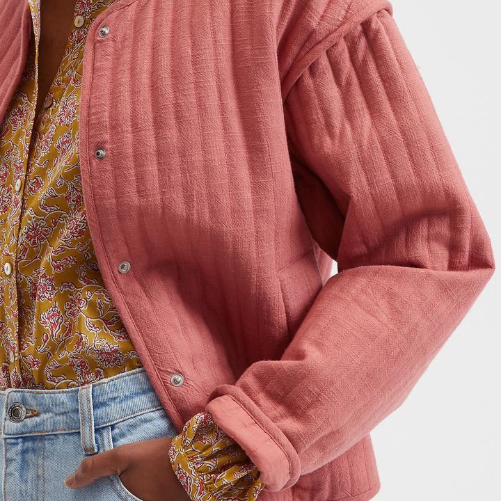 Actual product image La Redoute Collections Gesteppte Übergangsjacke mit Druckknopfverschluss (L)