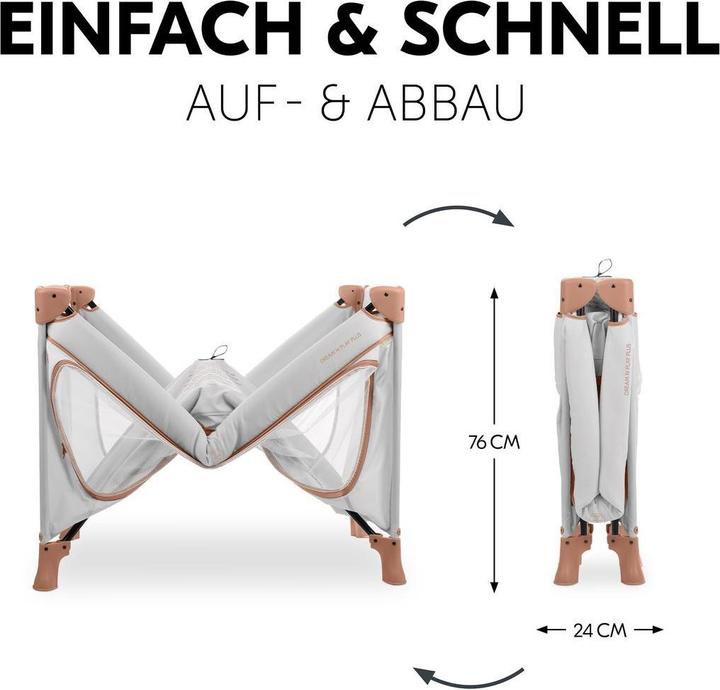 Produktbild Hauck Reisebetten Reisebett Set Dream N Play Plus inkl. Spielzelt (60 x 120 cm)