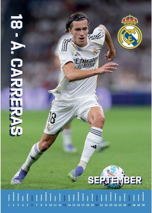 Actual product image Real Madrid CF 2026 A3 Wall Calendar (A3)