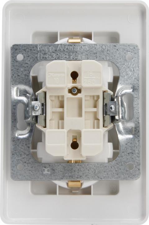 Actual product image Kopp EUROPA - Protective contact socket outlet, 2-fold, complete unit, colour: arctic white